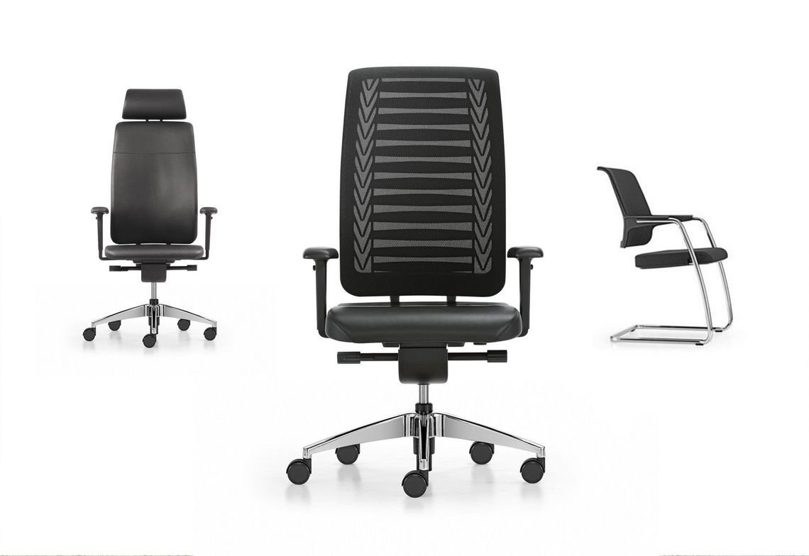 Schreibtischstuhl Familie, Bürostuhl, Schreibtischstuhl mit Kopfstütze, Freischwinger Stuhl