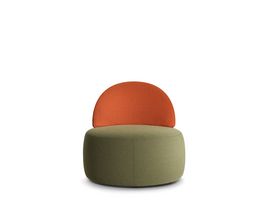 Sitzpouf mit Rückenlehne in bicolour