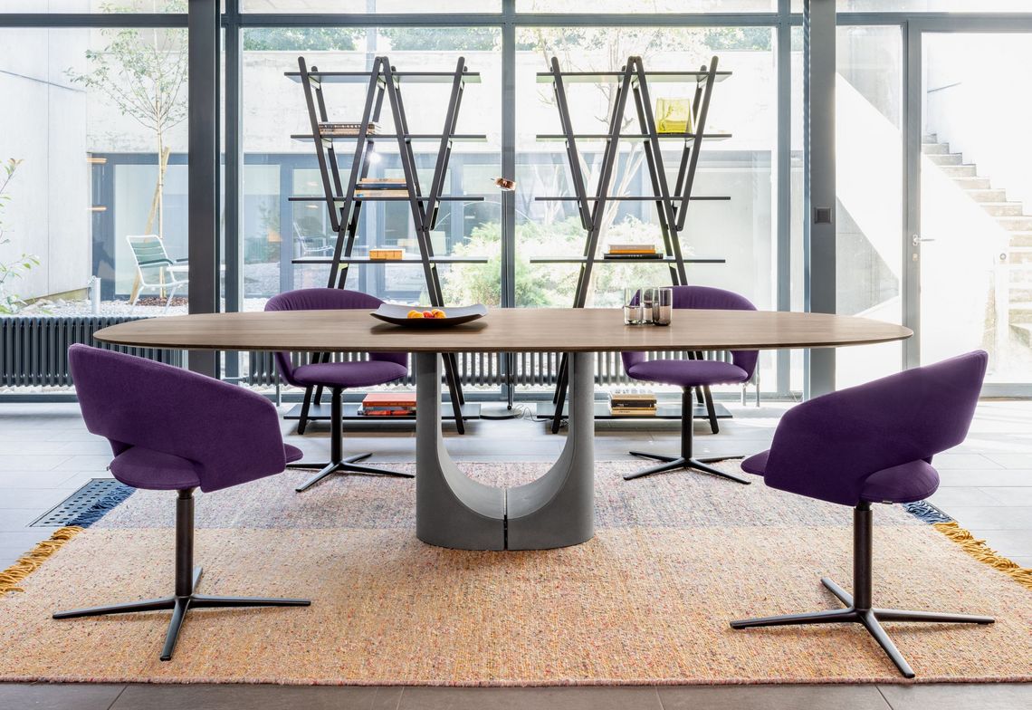 Conference table Udina Work with chair Calina