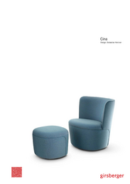 Productblad zetel en hocker Cina