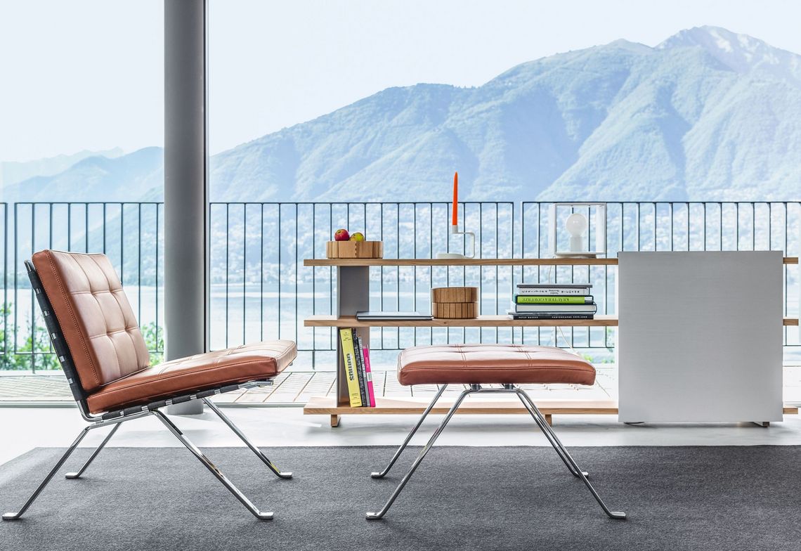 Loungemöbel in braunem Leder Zuhause 