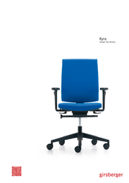 Product specification sheet swivel chair Kyra