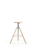Aterlierhocker hoch Holz