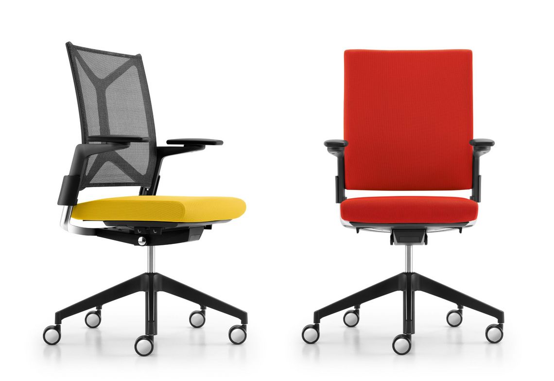 Bürostuhl mit Netzrückenlehne und Polsterrückenlehne