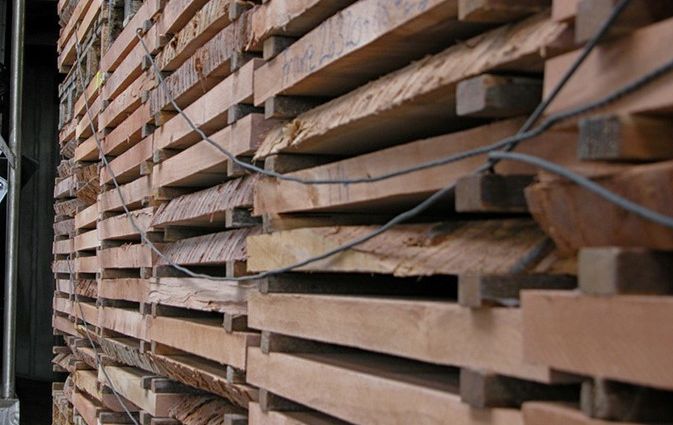 Our solid wood Stacked wooden planks