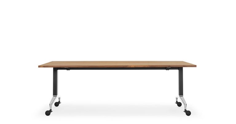 Alteo Klapptisch als Konferenztisch auf Rollen