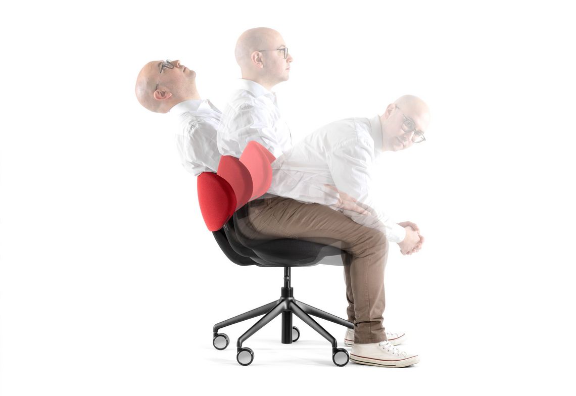 Simplex 3D Schreibtschstuhl ist dynamisches Sitzen möglich