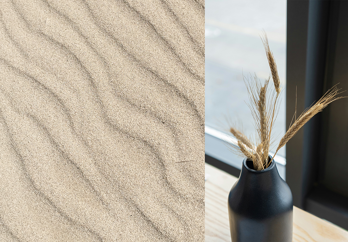 Stof Grain Geïnspireerd door de onregelmatige structuren van de natuur