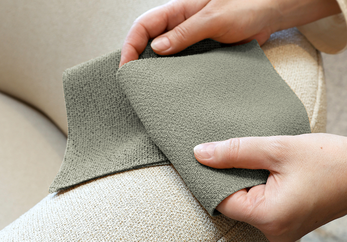 Stof Grain Bouclé stof gemaakt van gerecycled polyester