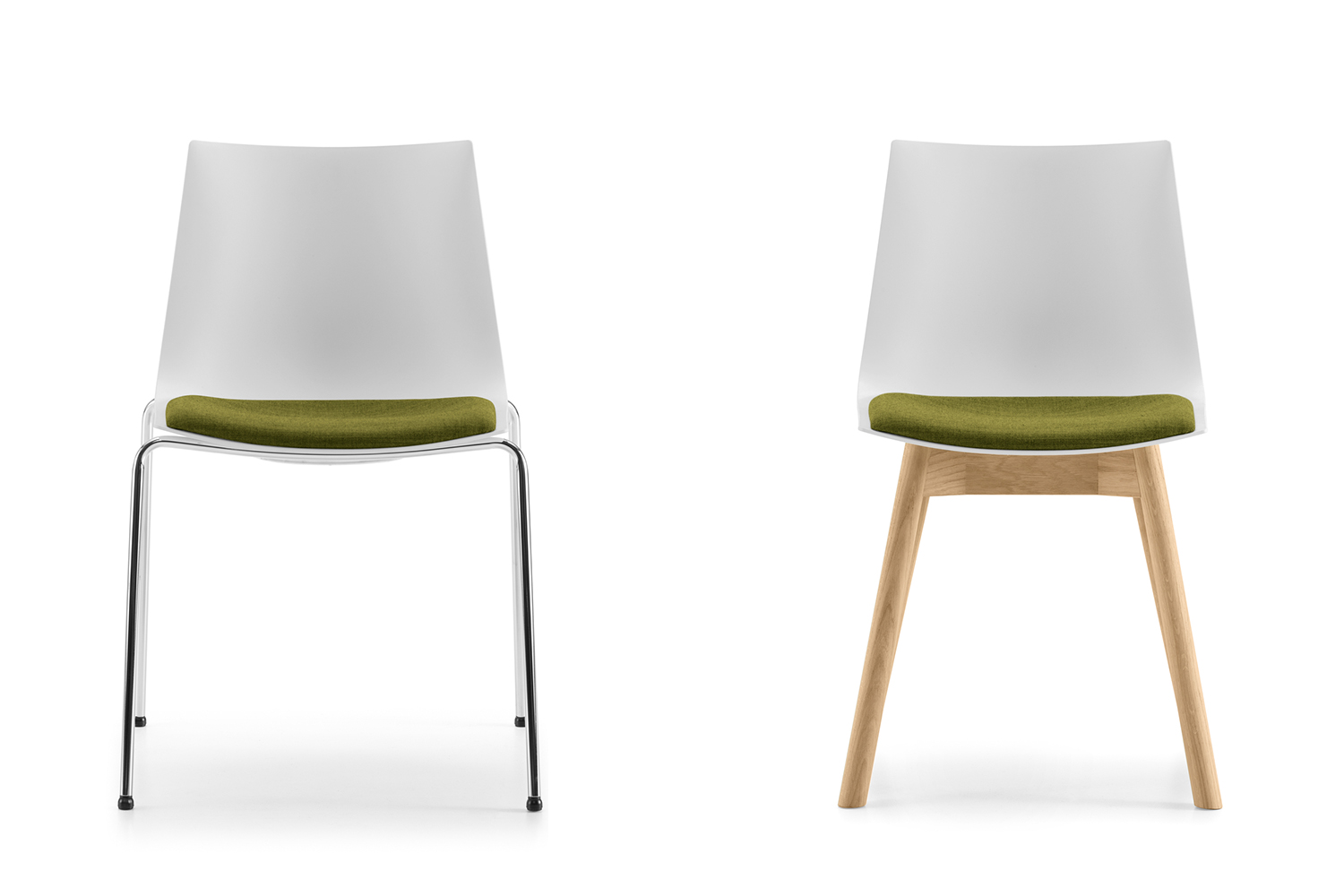 Nava four-legged chair stackable and four-legged chair wood
